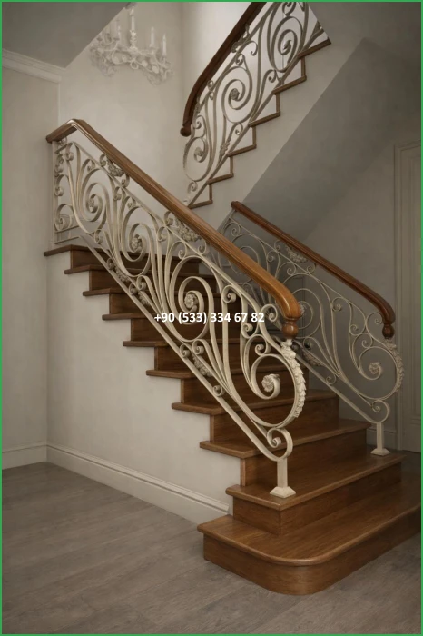 MERDİVEN KORKULUKLARI- MERDİVEN KORKULUK TASARIMI- FERFORJE MERDİVEN KORKULUK MODELLERİ fiy8554