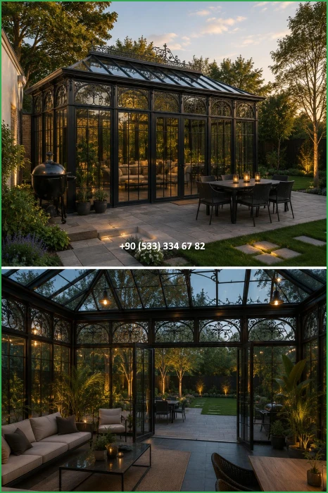 KIŞ BAHÇESİ-GAZEBO-FERFORJE KIŞ BAHÇESİ-KAMELYA-FERFORJE KAMELYA fiy8465