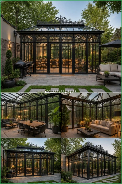 KIŞ BAHÇESİ-GAZEBO-FERFORJE KIŞ BAHÇESİ-KAMELYA-FERFORJE KAMELYA fiy8466